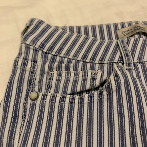 *NOT FOR SALE/SOLD* Zara striped jeans premium denim size 4 - Picture 6 of 7